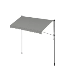 Store banne rétractable 350 x 120 cm avec manivelle gris anthracite