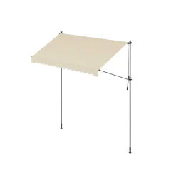 Store banne rétractable 350 x 120 cm avec manivelle gris anthracite