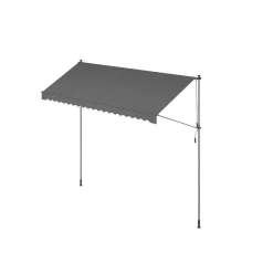 Store banne rétractable 350 x 120 cm avec manivelle gris anthracite
