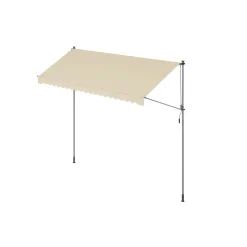 Store banne rétractable 350 x 120 cm avec manivelle gris anthracite