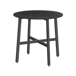 Table à manger marron rustique et noir