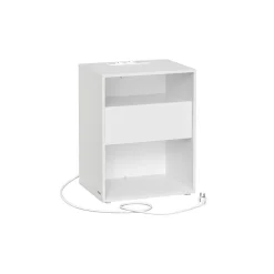 Table de chevet avec tiroir blanc mat