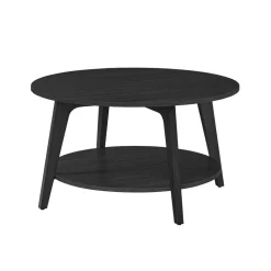 Table de salon à 2 niveaux 80 x 45 cm (ø x h) gris anthracite