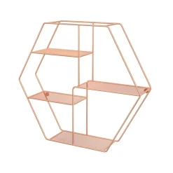 Étagère murale hexagonale noir