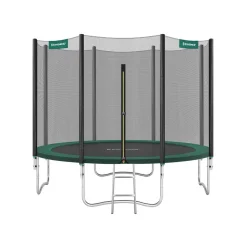 Trampoline Ø305 cm bleu avec filet de protection et échelle