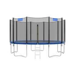 Trampoline Ø305 cm bleu avec filet de protection et échelle