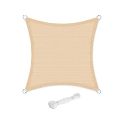 Voile d'ombrage  5 x 5 m sable Fauteuil à bascule gris